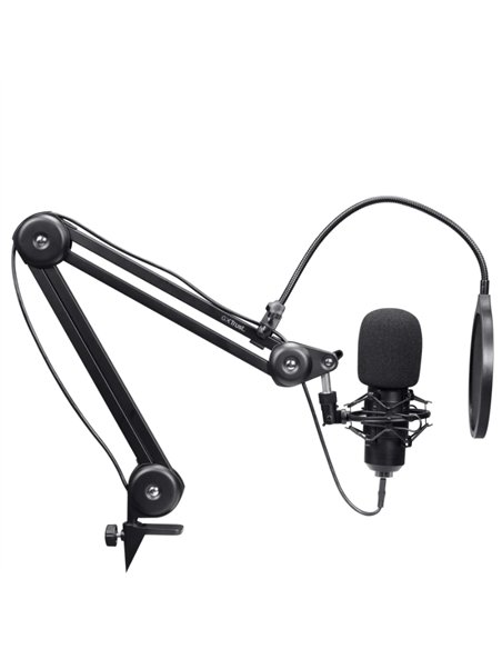 Trust GXT 270 Emita Ii+ Micrófono USB Cardioide con Brazo Ajustable Negro