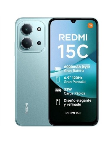 Xiaomi Redmi 15C 4/256GB 4G Verde Menta Smartphone