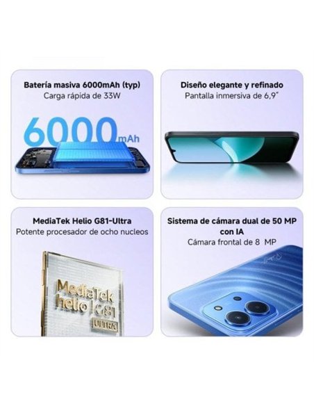 Xiaomi Redmi 15C 4/256GB 4G Verde Menta Smartphone