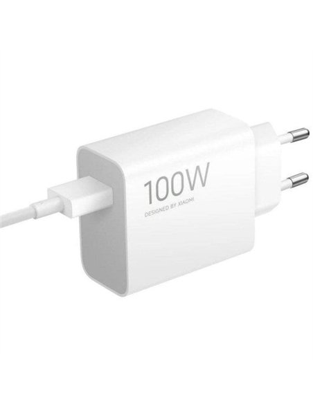 Xiaomi Cargador de Pared USB-A 100W Incluye Cable USB-A/C Blanco