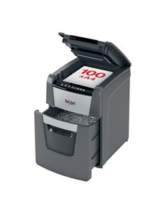 Rexel Optimum AutoFeed 100X Destructora de Papel Corte en Partículas P4 100 Hojas 34L