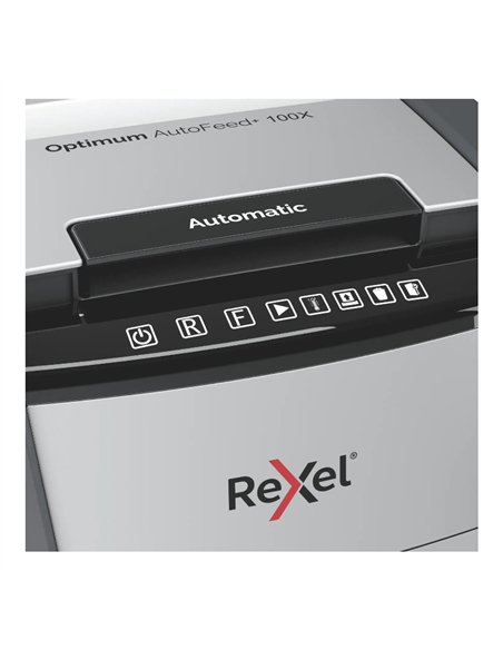 Rexel Optimum AutoFeed 100X Destructora de Papel Corte en Partículas P4 100 Hojas 34L