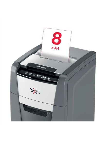 Rexel Optimum AutoFeed 100X Destructora de Papel Corte en Partículas P4 100 Hojas 34L