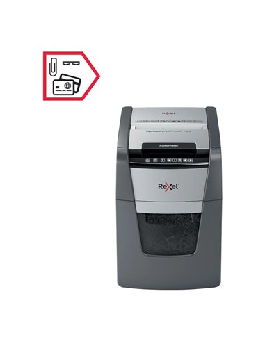 Rexel Optimum AutoFeed 100X Destructora de Papel Corte en Partículas P4 100 Hojas 34L