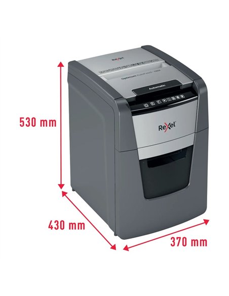 Rexel Optimum AutoFeed 100X Destructora de Papel Corte en Partículas P4 100 Hojas 34L