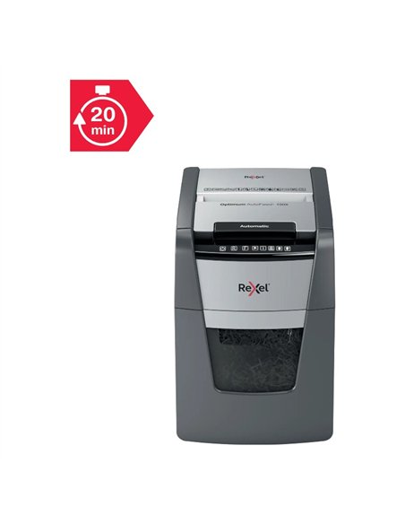 Rexel Optimum AutoFeed 100X Destructora de Papel Corte en Partículas P4 100 Hojas 34L