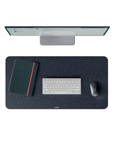Leitz Alfombrilla de Escritorio de Fieltro Reciclado 70x36cm Gris Oscuro