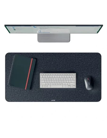 Leitz Alfombrilla de Escritorio de Fieltro Reciclado 70x36cm Gris Oscuro