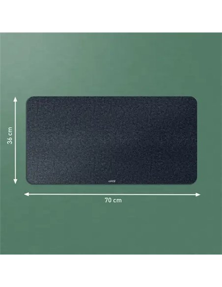Leitz Alfombrilla de Escritorio de Fieltro Reciclado 70x36cm Gris Oscuro