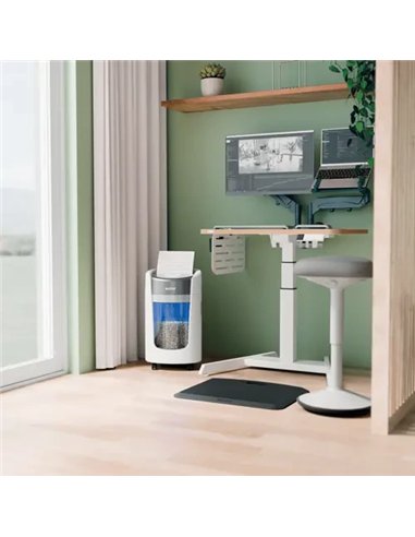 Leitz IQ OptiMax Home Office 225 Destructora de Papel P5 Microcorte 15L Blanca