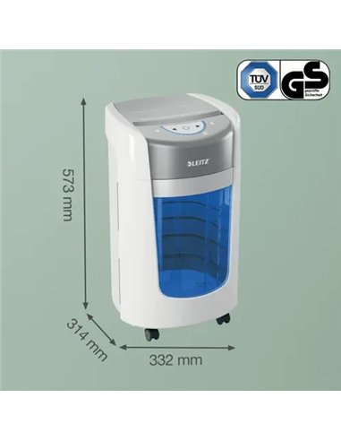Leitz IQ OptiMax Home Office 225 Destructora de Papel P5 Microcorte 15L Blanca
