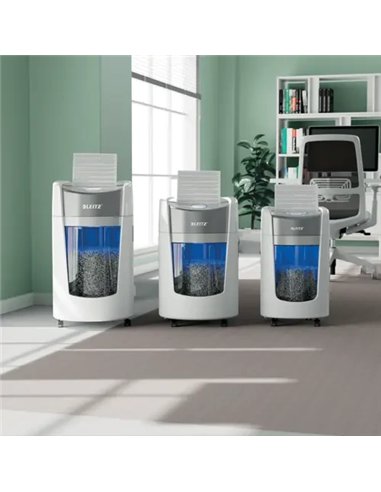 Leitz IQ OptiMax Home Office 225 Destructora de Papel P5 Microcorte 15L Blanca