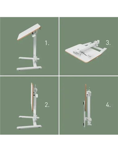 Leitz Ergo Escritorio de Pie y Sentado Plegable 65x46cm Blanco