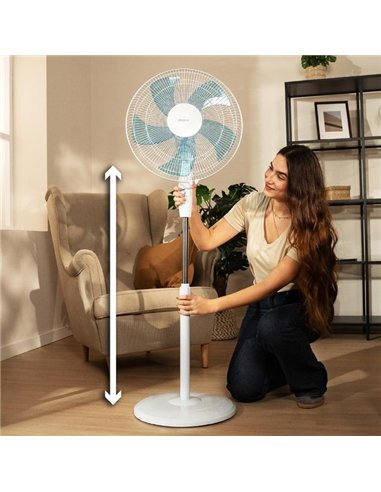 Cecotec EnergySilence 515 WindLite Pro Ventilador de Pie 56W 3 Velocidades Blanco