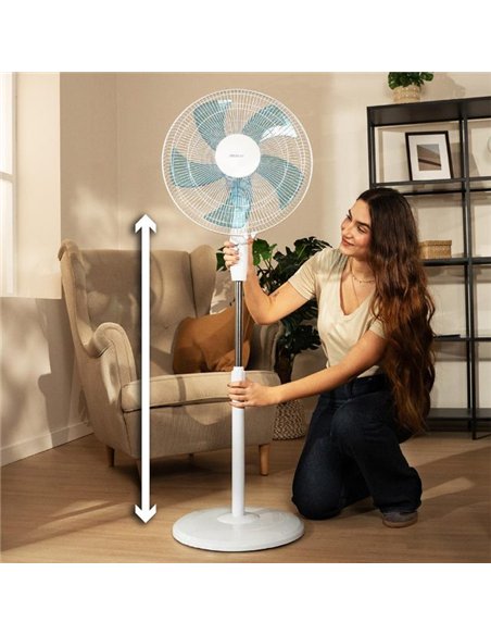 Cecotec EnergySilence 515 WindLite Pro Ventilador de Pie 56W 3 Velocidades Blanco