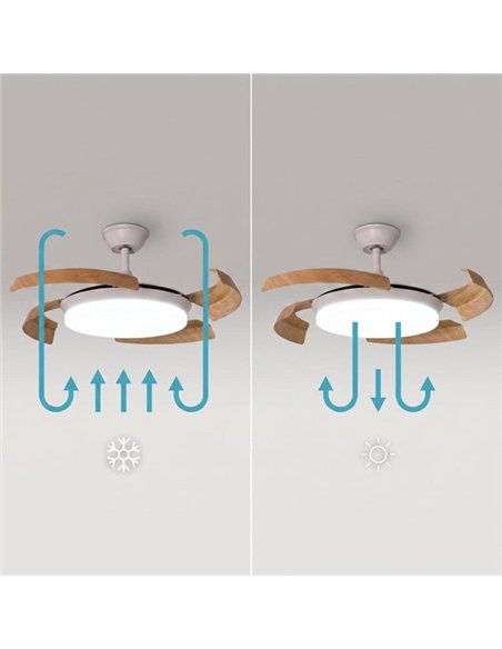 Cecotec EnergySilence Aero 4500 Puzzle Invisible Silver Ventilador de Techo DC 30W con Luz LED y Mando