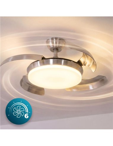 Cecotec EnergySilence Aero 4500 Puzzle Invisible Black Ventilador de Techo DC 30W con Luz LED y Mando