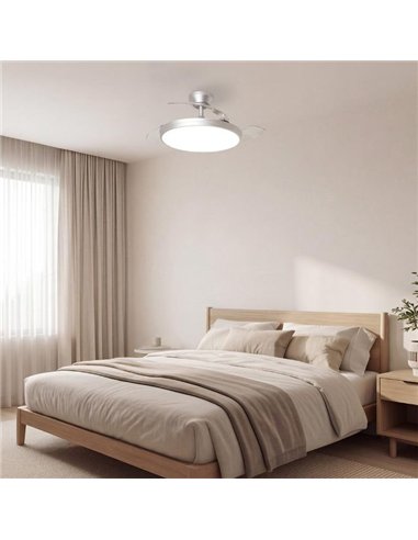 Cecotec EnergySilence Aero 300 Air Invisible Silver Ventilador de Techo DC 30W Luz LED y Mando