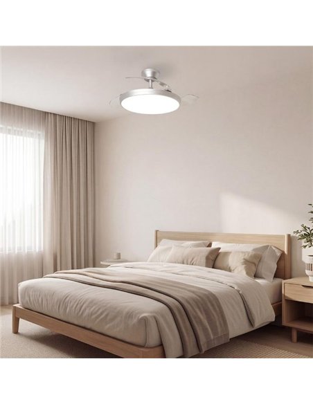 Cecotec EnergySilence Aero 300 Air Invisible Silver Ventilador de Techo DC 30W Luz LED y Mando