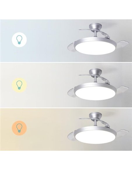 Cecotec EnergySilence Aero 300 Air Invisible Silver Ventilador de Techo DC 30W Luz LED y Mando