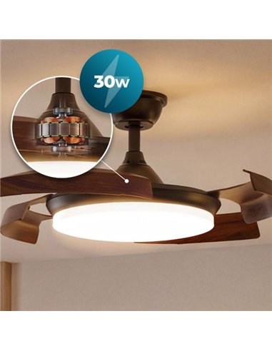 Cecotec EnergySilence Aero 4500 Puzzle Invisible White Ventilador de Techo DC 30W con Luz LED y Mando