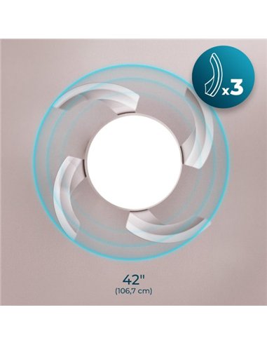Cecotec EnergySilence Aero 4500 Puzzle Invisible White Ventilador de Techo DC 30W con Luz LED y Mando