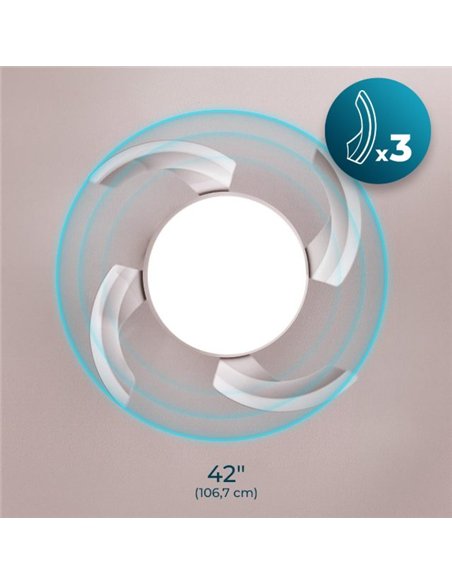 Cecotec EnergySilence Aero 4500 Puzzle Invisible White Ventilador de Techo DC 30W con Luz LED y Mando