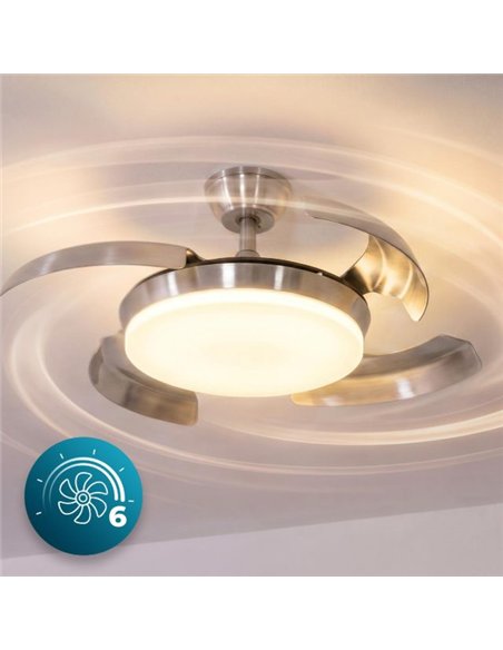 Cecotec EnergySilence Aero 4500 Puzzle Invisible White Ventilador de Techo DC 30W con Luz LED y Mando