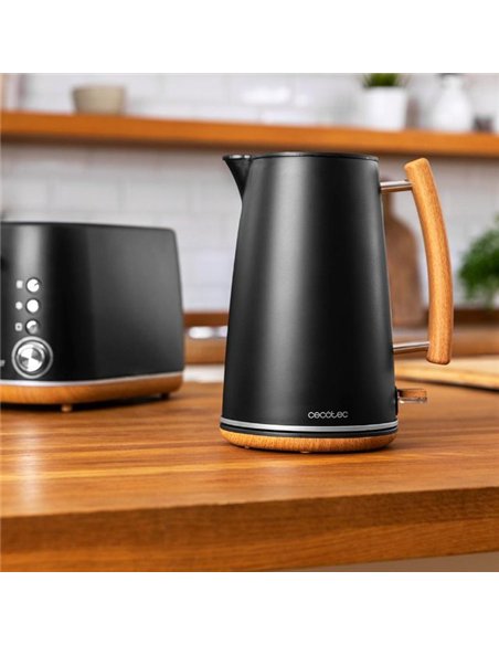 Cecotec ThermoSense 400 Black Woody Hervidor Eléctrico 1.7L con Apagado Automático