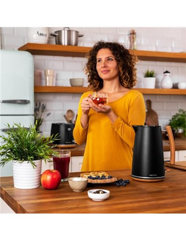 Cecotec ThermoSense 400 Black Woody Hervidor Eléctrico 1.7L con Apagado Automático