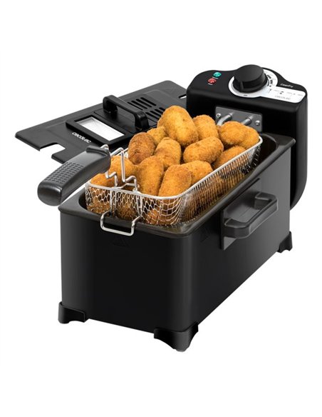 Cecotec CleanFry 3L Black Freidora de Aceite 3L Acero Inoxidable Negro