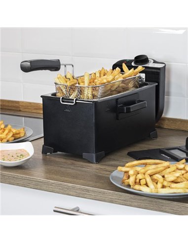 Cecotec CleanFry 3L Black Freidora de Aceite 3L Acero Inoxidable Negro