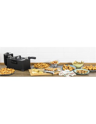 Cecotec CleanFry 3L Black Freidora de Aceite 3L Acero Inoxidable Negro