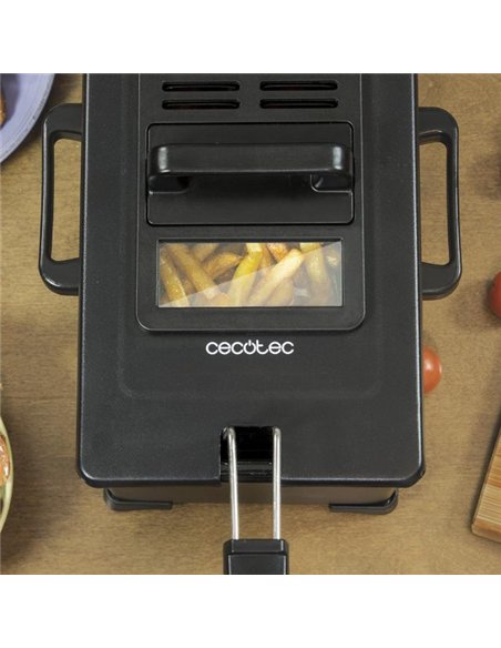 Cecotec CleanFry 3L Black Freidora de Aceite 3L Acero Inoxidable Negro