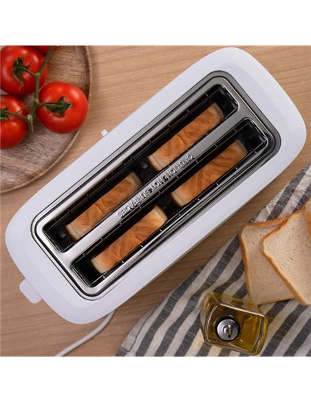 Cecotec Toast&Taste 16000 Extra Double White Tostadora de Doble Ranura Larga 1630W Blanca