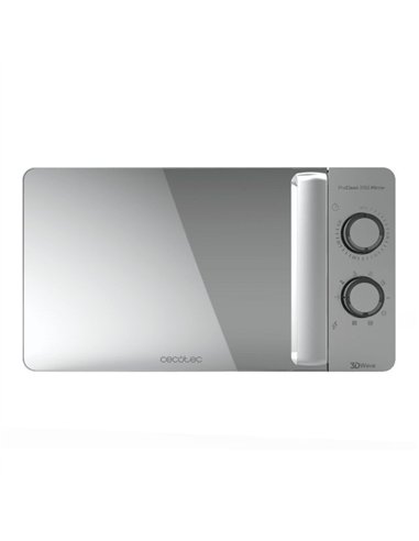 Cecotec ProClean 3160 Flatbed Mirror Microondas sin Plato con Grill 20L 700W
