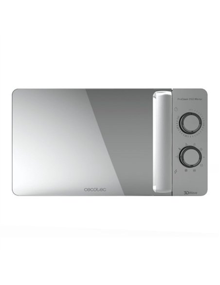 Cecotec ProClean 3160 Flatbed Mirror Microondas sin Plato con Grill 20L 700W