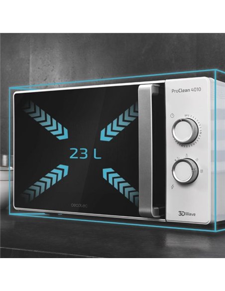 Cecotec ProClean 4010 Microondas con Grill 23L 800W Acero Inoxidable