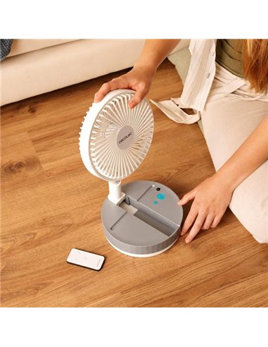 Cecotec EnergySilence 800 FoldAir Portable Control Ventilador de Pie Plegable USB con Mando