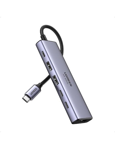 Ugreen Hub USB-C 6 en 1 HDMI 4K/60Hz 2xUSB-C 2xUSB-A PD 100W Gris