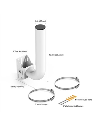 TP-Link Omada TL-APM200 Soporte de Montaje en Poste para Puntos de Acceso Exterior