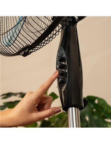 Cecotec EnergySilence 515 WindLite Pro Black Cool Ventilador de Pie 16" 56W 3 Velocidades Negro