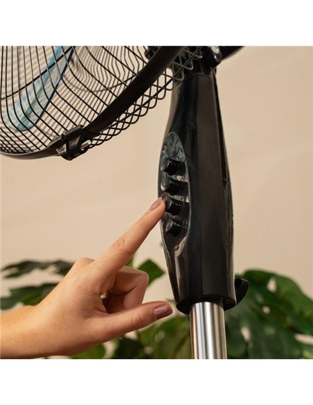 Cecotec EnergySilence 515 WindLite Pro Black Cool Ventilador de Pie 16" 56W 3 Velocidades Negro
