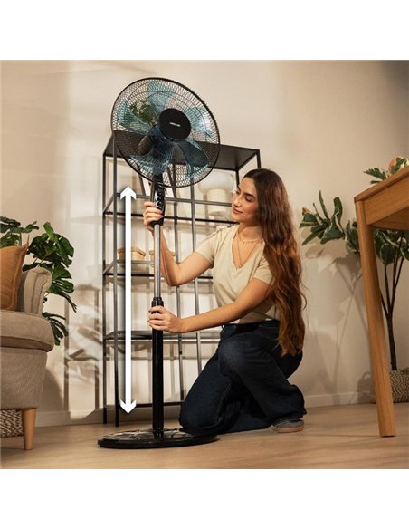 Cecotec EnergySilence 515 WindLite Pro Black Cool Ventilador de Pie 16" 56W 3 Velocidades Negro