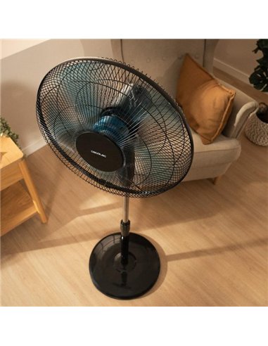 Cecotec EnergySilence 515 WindLite Pro Black Cool Ventilador de Pie 16" 56W 3 Velocidades Negro