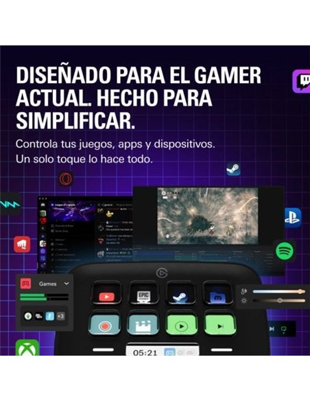 Elgato Stream Deck Neo Controlador con 8 Teclas LCD Personalizables Negro