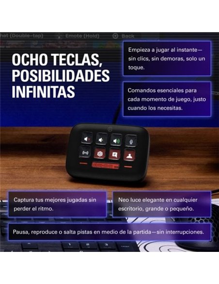 Elgato Stream Deck Neo Controlador con 8 Teclas LCD Personalizables Negro