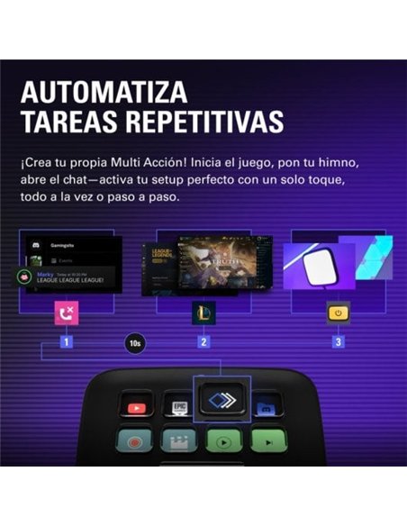 Elgato Stream Deck Neo Controlador con 8 Teclas LCD Personalizables Negro