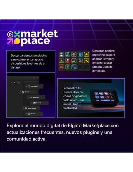 Elgato Stream Deck Neo Controlador con 8 Teclas LCD Personalizables Negro