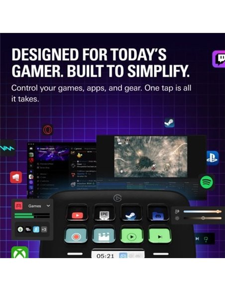 Elgato Stream Deck Neo Controlador con 8 Teclas LCD Personalizables Negro